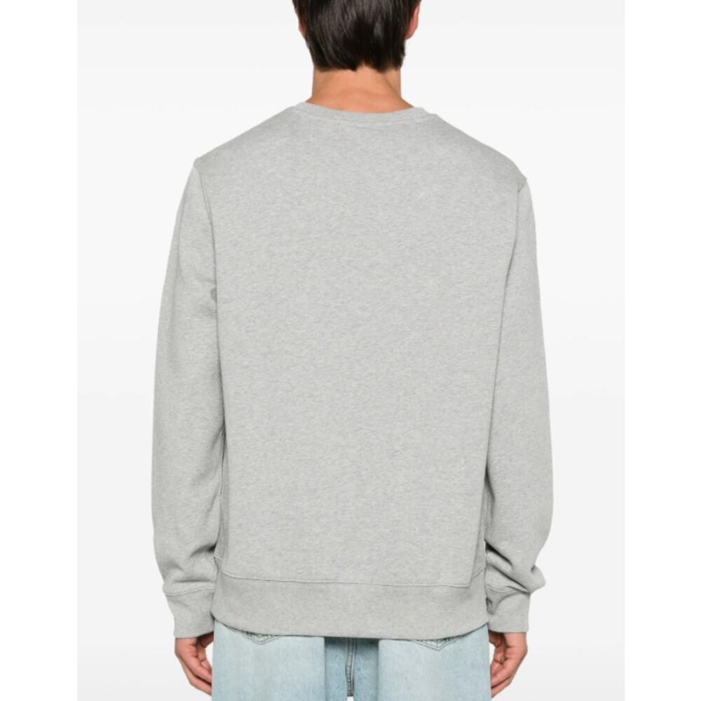 Ralph Lauren Polo Bear Logo Fleece Sweatshirt Crew Neck Heather Denim Bear Gray - Picture 4 of 15